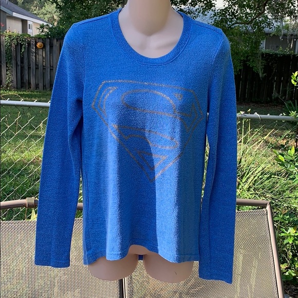 DC COMICS “SUPERMAN” long-sleeved light sweater LG - Picture 3 of 6